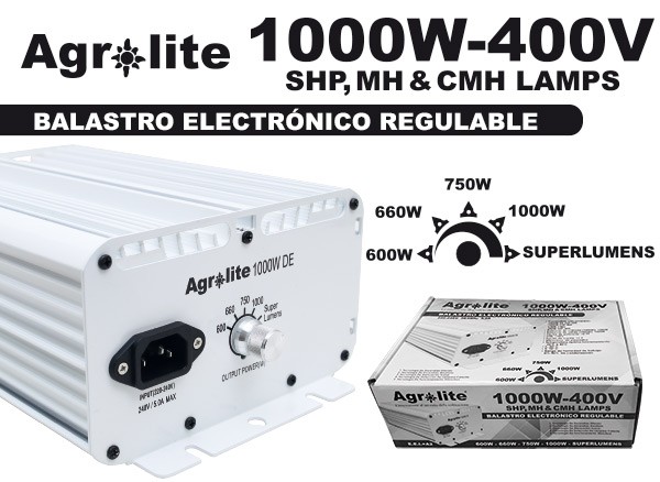 Balastro Electrónico Agrolite1000W 400V Dimmer 0