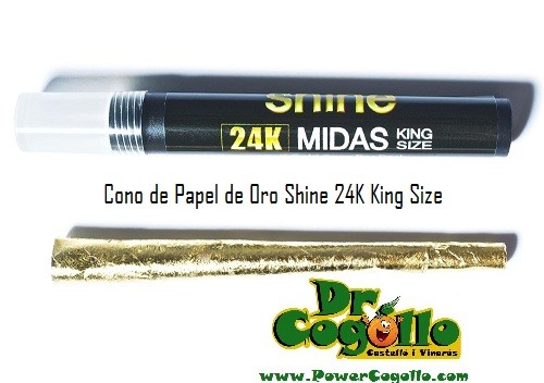 Cono de Papel de Oro Shine 24K King Size 0