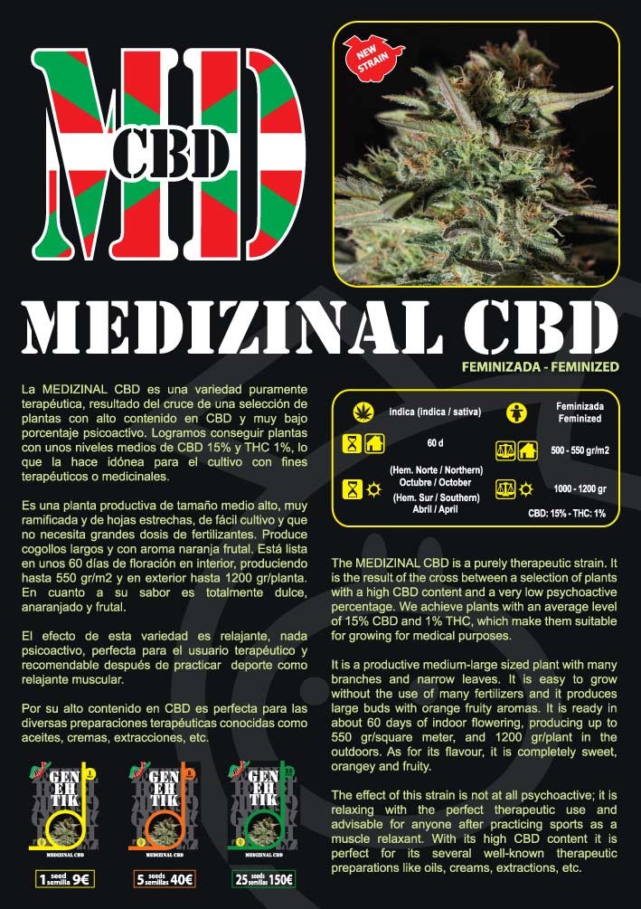 Medizinal CBD Feminizada (Genehetik Seeds) 0