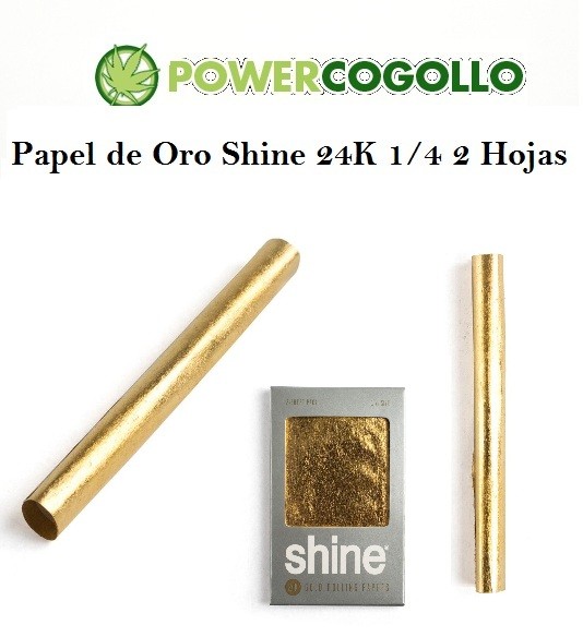 Papel de Oro Shine 24K 1/4 2 Hojas 1