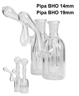 Pipa agua BHO Bubbler Borosilicato 14 mm 0