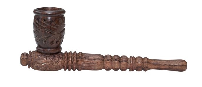 Pipa de Madera de palo de rosa de Grabada 12,7 cm con Tiro Cazoleta Barril 0