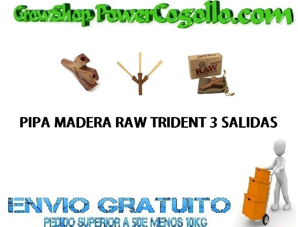 Pipa Madera Trident Raw (3 Conos) 0