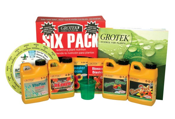 Abono Completo Six Pack (Grotek) para todas las fases del cultivo de cannabis 0