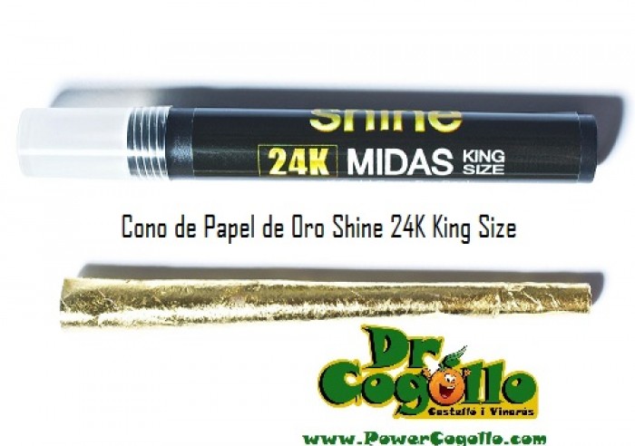 Cono de Papel de Oro Shine 24K King Size