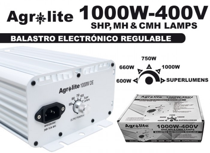 Balastro Electrónico Agrolite1000W 400V Dimmer