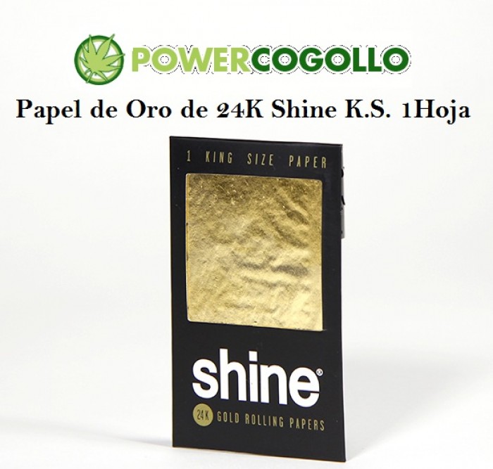 Papel de Oro 24K Shine King Size 1 Hoja