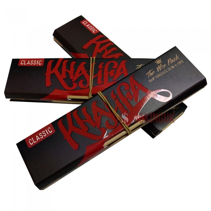  Papel Natural Raw K.S.S. Edición Wiz Khalifa + Boquillas + Prensador 