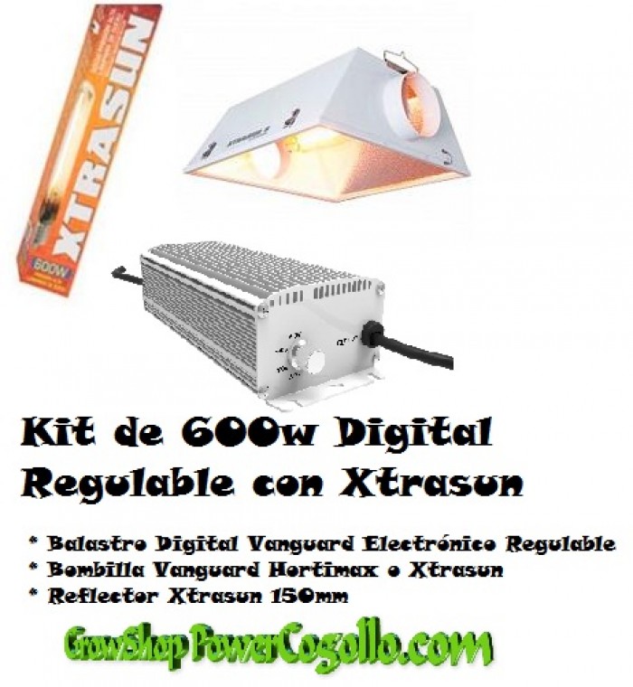Kit 600w Balastro Digital + Bombilla Mixta + Reflector Xtrasun