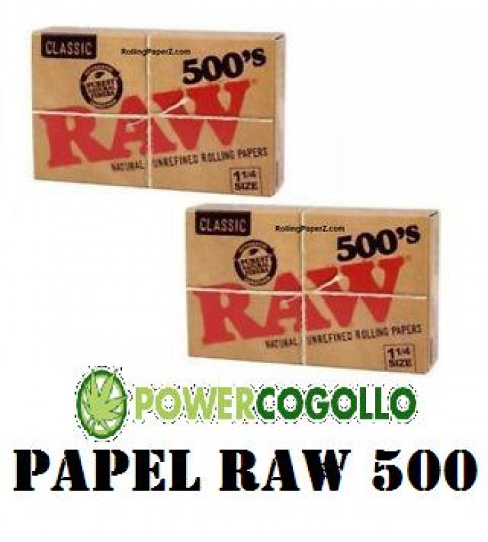 Papel Raw 1 1/4 500 Papelillos