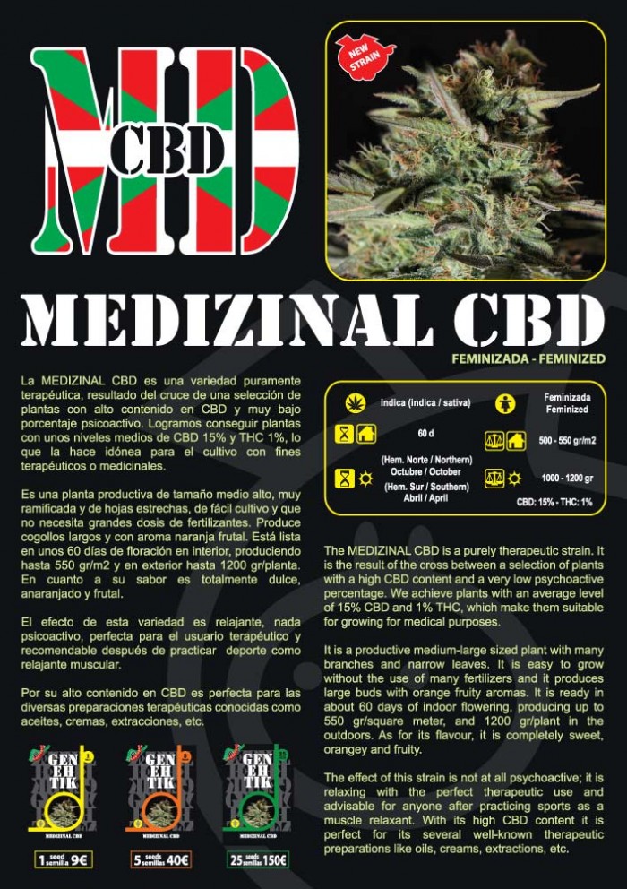 Medizinal CBD Feminizada (Genehetik Seeds)