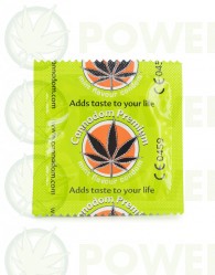 Cannadom Premium Preservativo con Sabor a Cannabis