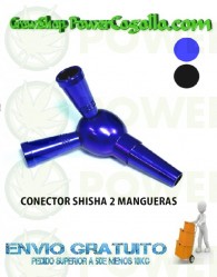 CONECTOR SHISHA DE 1 A 2 MANGUERAS