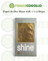 Papel de Oro Shine 24K 1/4 2 Hojas