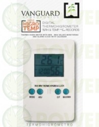 Termómetro Higrómetro Digital Máx/Mín VANGUARD para el control de clima en el cultivo interior