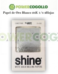 Papel de Oro Blanco 24K 1/4 2 Hojas